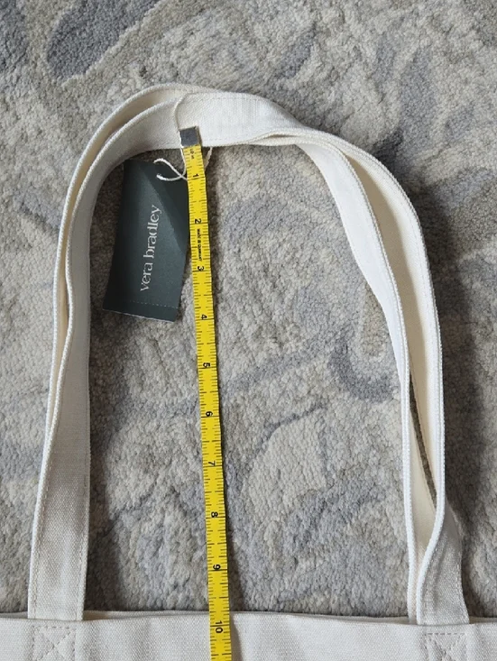 Vera Bradley Woodlark Canvas Floral Bouquet No 1 Tote Bag - Cream - Picture 7 of 7